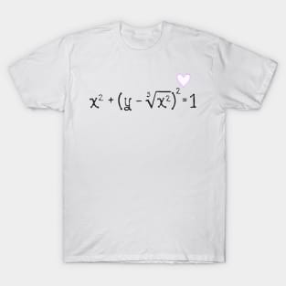 Math heart (white) T-Shirt